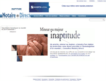 Tablet Screenshot of inaptitude.notaire-direct.com