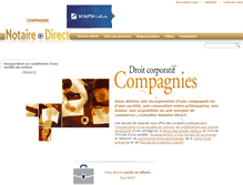 Tablet Screenshot of compagnie.notaire-direct.com