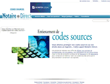 Tablet Screenshot of codessources.notaire-direct.com