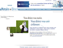 Tablet Screenshot of mariage.notaire-direct.com